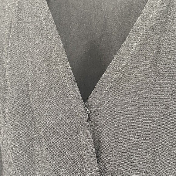 Lovers And Friends Size Small Vision Faux Wrap Long Sleeve V Neck Black Bodysuit - Picture 8 of 12